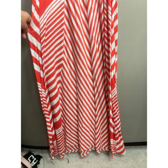 Anthropologie LILKA Dress Sz XS Red White Maxi Stripe Summer Cocktail Festive - Picture 15 of 16